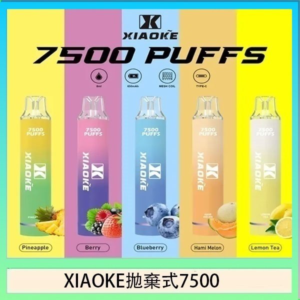 梟客XIAOKE一次性電子菸拋棄式7500口